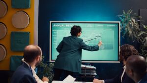 Chief executive officer evaluating opportunities for business expansion